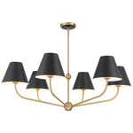 Xavier Round Chandelier - Vibrant Gold / Black