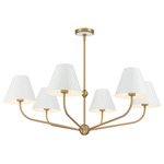 Xavier Round Chandelier - Vibrant Gold / White