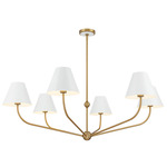 Xavier Round Chandelier - Vibrant Gold / White