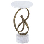 Ruban Accent Table - Natural / Antique Brass