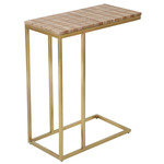 Dezi C Table - Brass / Natural