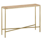 Dezi Console Table - Brass / Natural