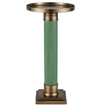Gavin Accent Table - Antique Brass / Green