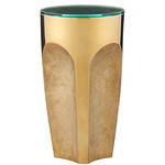 Lemy Drinks Table - Polished Brass / Clear