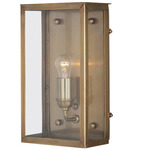 Royster Outdoor Wall Sconce - Antique Brass / Clear