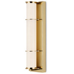 Blaine Bathroom Vanity Light - Polished Brass / White