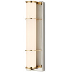 Blaine Bathroom Vanity Light - Polished Nickel / White