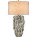 Buttress Table Lamp - Dark Gray / Natural Linen