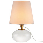 Diantha Table Lamp - Antique Brass / White Linen