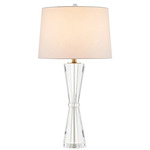 Duveen Table Lamp - Polished Brass / Off-White Linen