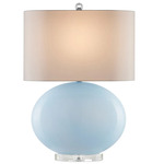 Laconia Table Lamp - Light Blue / Off-White Linen