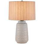 Owen Table Lamp - Off-White / Light Brown / Antique Brass / Natural Linen
