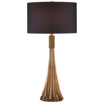 Baroque Table Lamp - Antique Brass / Black Linen