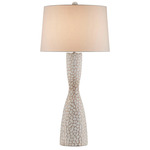 Edwell Table Lamp - Whitewash / Light Beige Linen