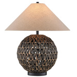 Casimer Table Lamp - Black / Natural Linen