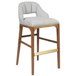 Inga Bar Stool - Oak / Greenlight Powder