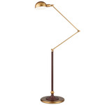 Libretto Floor Lamp - Antique Brass / Brownish Red