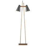 Duet Floor Lamp - Antique Brass / Oil Rubbed Bronze