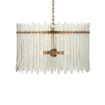 Electra Chandelier - Antique Brass / Clear