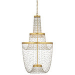 Mademoiselle Chandelier - Contemporary Gold Leaf / Clear