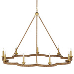 Savoie Chandelier - Contemporary Gold Leaf / Natural