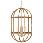 Charrette Lantern Pendant - Natural / Tan