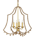 Nimes Chandelier - Contemporary Gold Leaf / Natural