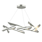 Quill Chandelier - Sterling / Sterling