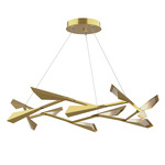 Quill Chandelier - Modern Brass / Modern Brass