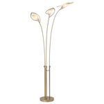 Aerial Torchiere Floor Lamp - Modern Brass / Frosted