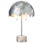 Pangea Dome Table Lamp - Marble Lilac / Sterling