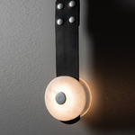 Snaps Wall Sconce - Sterling / Alabaster