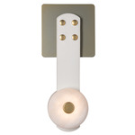 Snaps Wall Sconce - Modern Brass / Alabaster