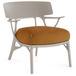 A.I. Lounge Chair - Grey / Grey / Orange Boucle