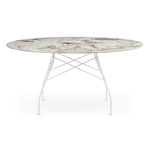 Glossy Dining Table - White / Nature Tundra