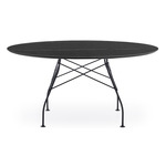 Glossy Dining Table - Black / Black Marble