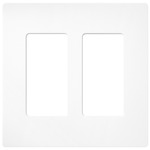 Claro Designer Style Wall Plate - Satin Brilliant White