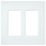 Claro Designer Style Wall Plate - Satin Glacier White