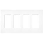 Claro Designer Style Wall Plate - Satin Brilliant White