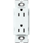 15-Amp Duplex Receptacle - Satin Glacier White