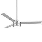 Roto Ceiling Fan with Light - Brushed Aluminum / Silver