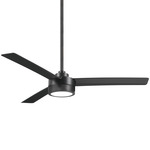 Roto Ceiling Fan with Light - Coal Black / Coal Black