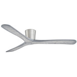 Avtur Flush Ceiling Fan - Brushed Steel / Smoked Weathered Gray / Smoked Weathered Gray