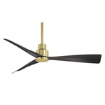 Simple Ceiling Fan - Soft Brass / Coal Black / Coal Black