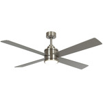 Falco Ceiling Fan with Light - Brushed Nickel / Silver / Silver