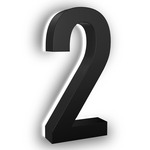 Luma Stainless Illuminated Numbers / Letters - Black