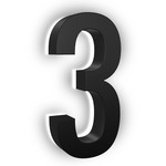 Luma Stainless Illuminated Numbers / Letters - Black