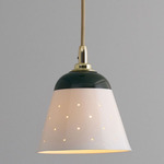 Alma Pendant - Seaweed / White