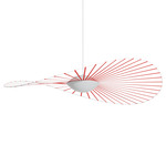 Vertigo Nova Pendant - Vermillion / White Glass