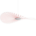 Vertigo Nova Pendant - Vermillion / White Glass
